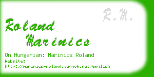 roland marinics business card